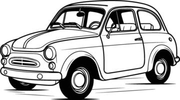 retro coche ilustración aislado en blanco antecedentes. diseño elemento para póster. tarjeta. bandera. vector