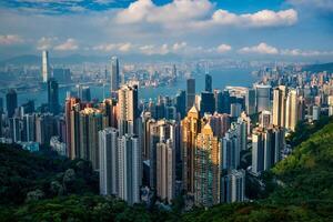 Hong Kong skyscrapers skyline cityscape view photo