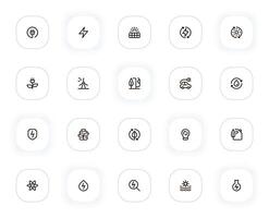 Energy and Renewable line icons set. Charge, alternative power, ecology, electric car, battery. outline pictograms for web and ui, ux mobile app design. Editable Stroke. 24x24 Pixel Perfect. vector