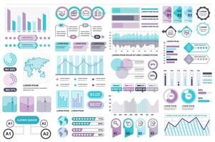 Bundle infographic elements data visualization design template. Can be used for steps, business processes, workflow, diagram, flowchart concept, timeline, marketing icons, info graphics. vector