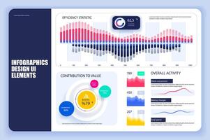 Bundle infographic elements data visualization design template. Can be used for steps, business processes, workflow, diagram, flowchart, timeline, KPI dashboard, info graphics. vector