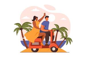 Travelling web concept in flat design. illustration vector