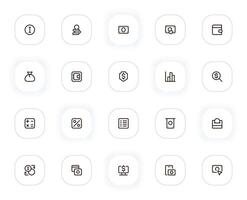 Money line icons set. Editable Stroke. 24x24 Pixel Perfect. vector