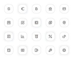 Payments and finance line icons set. Editable Stroke. 24x24 Pixel Perfect. vector