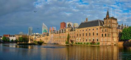 Hofvijver lake and Binnenhof , The Hague photo