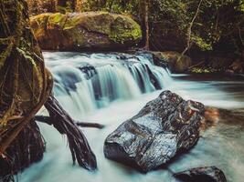 Tropical waterfall in Cambodia photo