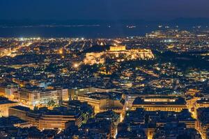 Iconic Parthenon Temple at the Acropolis of Athens, Greece photo