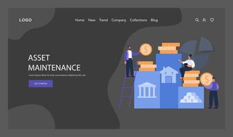 Asset Preservation concept. Maintaining an even distribution of assets vector