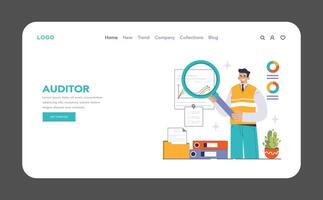 Auditor concept. Flat illustration vector