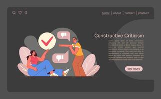 Constructive Criticism concept. Flat illustration vector