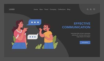 Effective Communication concept. Flat illustration vector