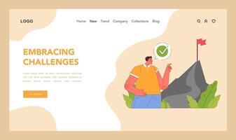 Challenge acceptance concept. Flat illustration vector