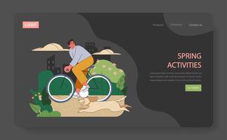 Spring Activities concept. vector