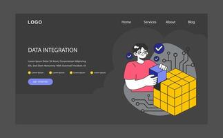 Data Integration. Seamless incorporation of data elements into a cohesive vector
