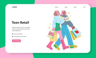 Teen Retail Bliss. illustration vector