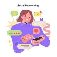 social redes concepto. ilustración. vector