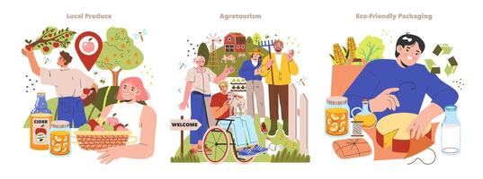 Farm Life. Flat Illustration vector