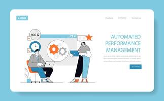 Automated Performance Management concept illustration vector