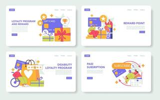 Loyalty Program And Reward. Flat Illustration vector