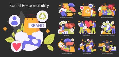 Social Responsibility. Flat Illustration vector