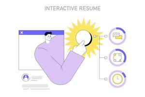 Alternative types summaries. Flat Illustration vector