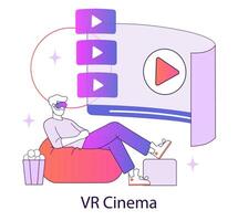 ar and vr2. Flat Illustration vector