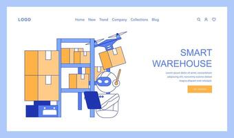 Smart Warehouse concept. illustration. vector