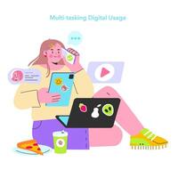 Digital Natives. Flat Illustration vector