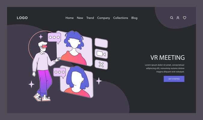 ar and vr2. Flat Illustration