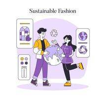 fashion tech. Flat Illustration vector