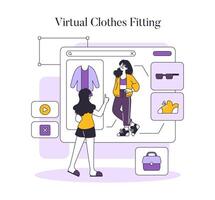 fashion tech. Flat Illustration vector