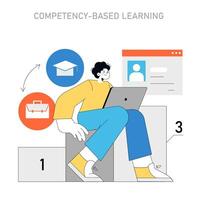 Competency-Based Learning concept. illustration. vector