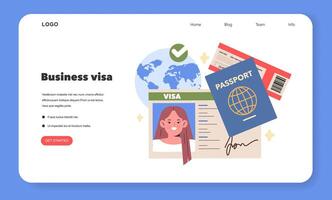 Business Visa concept illustration vector