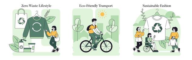 Eco Friendly Lifestyle. Flat Illustration vector