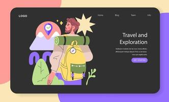 Travel and Exploration theme. illustration. vector