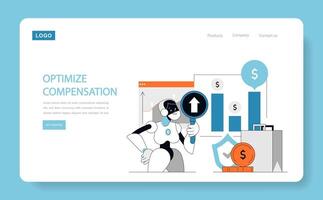 Optimize Compensation concept illustration vector