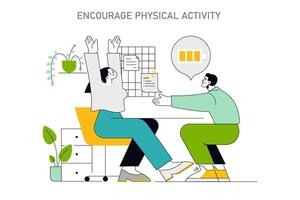 Employee Well-being concept. illustration. vector