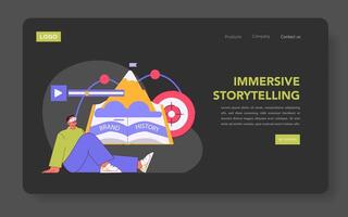 immersive marketing. Flat Illustration vector