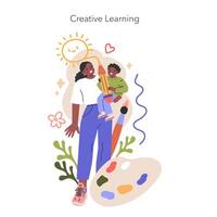 Creative Learning illustration. illustration. vector