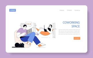 Coworking Space concept. illustration. vector