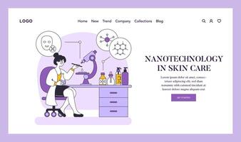 skincare innovation. Flat Illustration vector