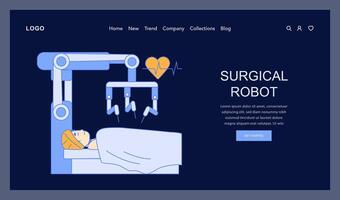 Surgical Robot concept. illustration. vector