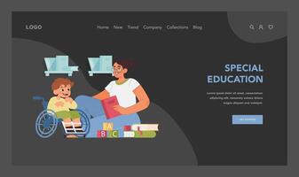 Inclusive education concept. Flat illustration vector