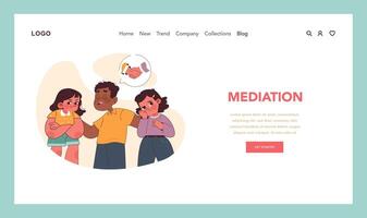 Mediation concept. Flat illustration vector