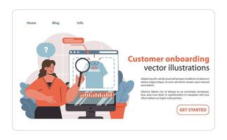 Customer onboarding concept. vector