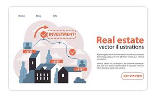 Diversification through real estate. vector