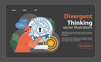 Problem solving prowess. Flat illustration vector