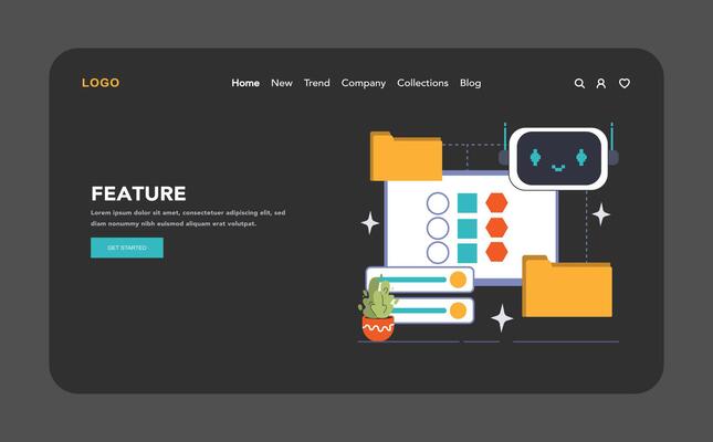 Feature categorization concept. Flat illustration