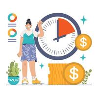 Financial Planning concept. Flat illustration vector