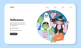 Halloween Fun set. Flat illustration vector